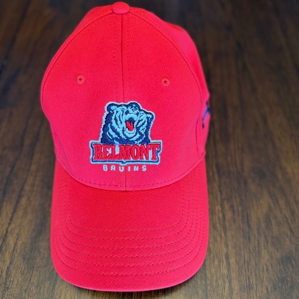 Belmont Bruins Under Armour Red Stretch Fit Cap, Size L/XL